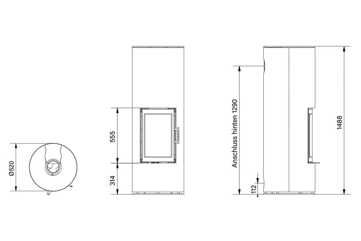 storage stove Accu Pilastro